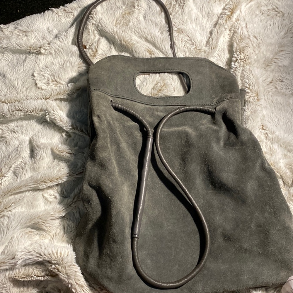 Free people Rosetta bag. Grey suede. Great shape! Adorable.